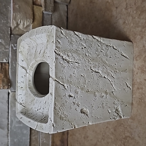 Faux Stone Marble Tissue Box Cover Kleenex Holder Croscill Quarry - Picture 4 of 8